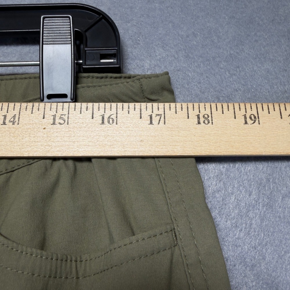 Eddie Bauer Womens Olive Green Fleece Lined Hiking Cargo Pant Size Large Stretch - Picture 7 of 8